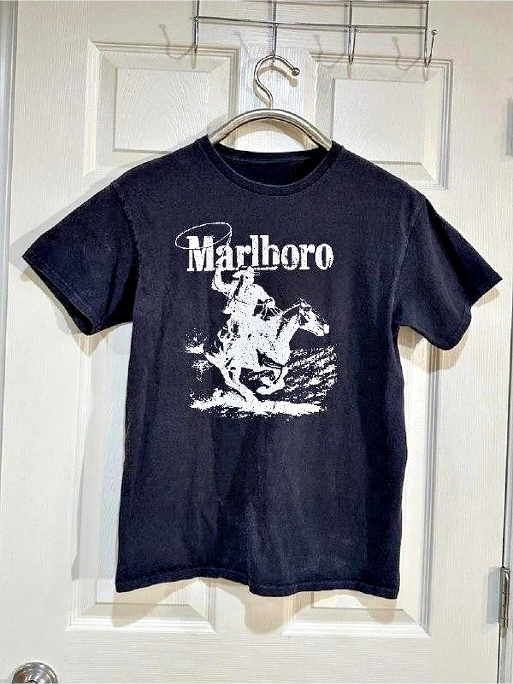 Marlboro Cowboy Graphic T-Shirt Black Unisex